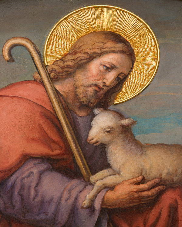 JESUS WITH LAMB SH - CATHOLIC PRINTS PICTURES