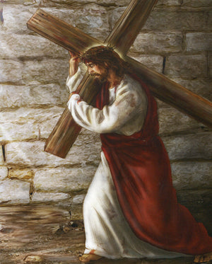 Jesus Carries Cross N - CATHOLIC PRINTS PICTURES