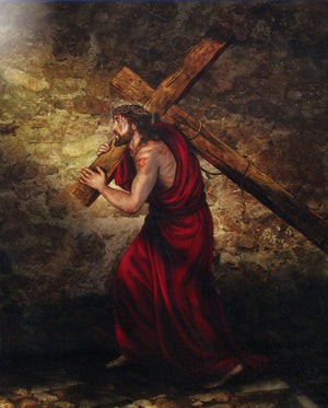 Jesus Carries the Cross T - CATHOLIC PRINTS PICTURES
