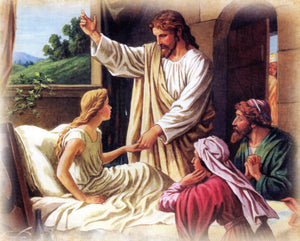 Jesus Heals Little Girl T - CATHOLIC PRINTS PICTURES