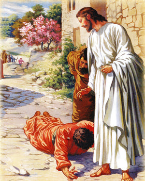 Jesus Heals Ten Lepers T - CATHOLIC PRINTS PICTURES