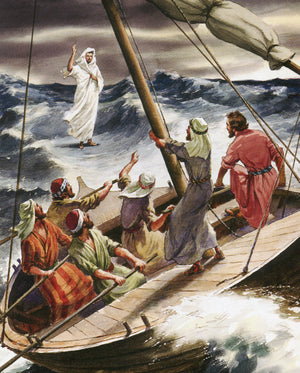 Jesus Walks on Water C - CATHOLIC PRINTS PICTURES