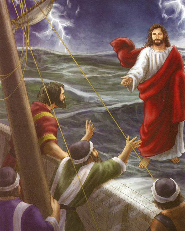 Jesus Walks on Water N - CATHOLIC PRINTS PICTURES