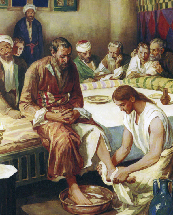 Jesus Washes Apostles Feet C - CATHOLIC PRINTS PICTURES