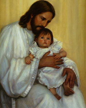 JESUS WITH BABY- CATHOLIC PRINTS PICTURES
