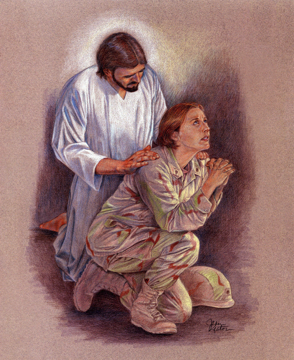 JESUS WITH SOLDIER- CATHOLIC PRINTS PICTURES