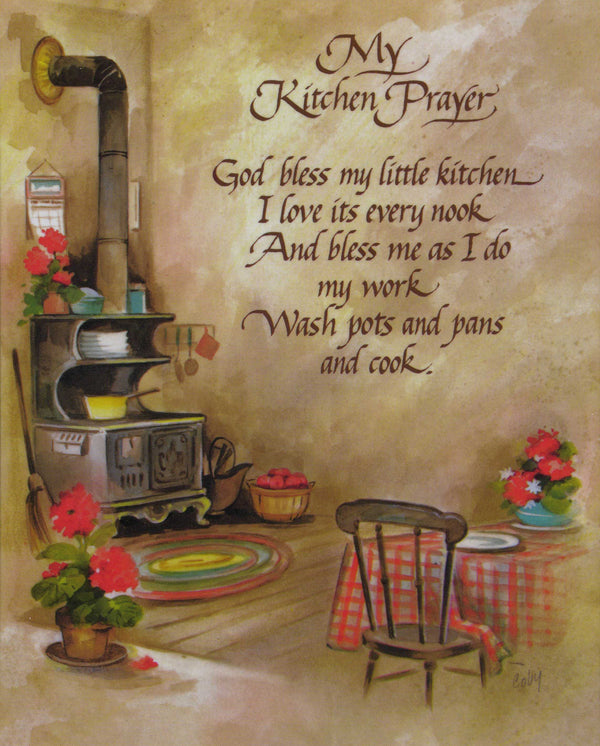 KITCHEN PRAYER- CATHOLIC PRINTS PICTURES