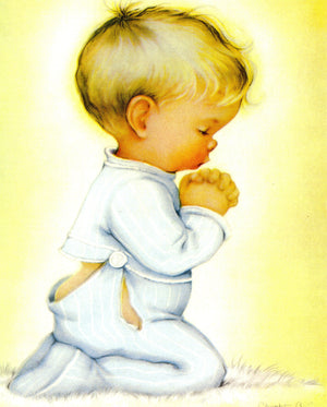 KNEELING BOY- CATHOLIC PRINTS PICTURES