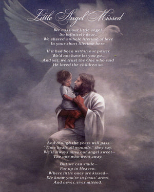 LITTLE ANGEL MISSED- CATHOLIC PRINTS PICTURES