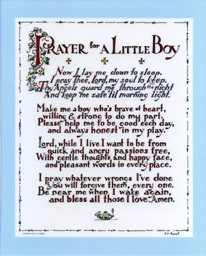 LITTLE BOY PRAYER- CATHOLIC PRINTS PICTURES
