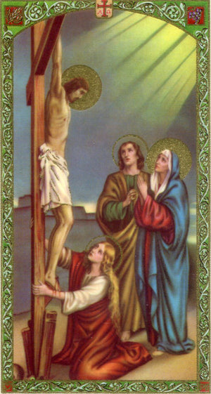 Look at the Crucifix N - LAMINATED HOLY CARDS- QUANTITY 25 PRAYER CARDS