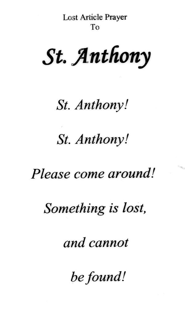 Lost Article Prayer N - LAMINATED HOLY CARDS- QUANTITY 25 PRAYER CARDS ...