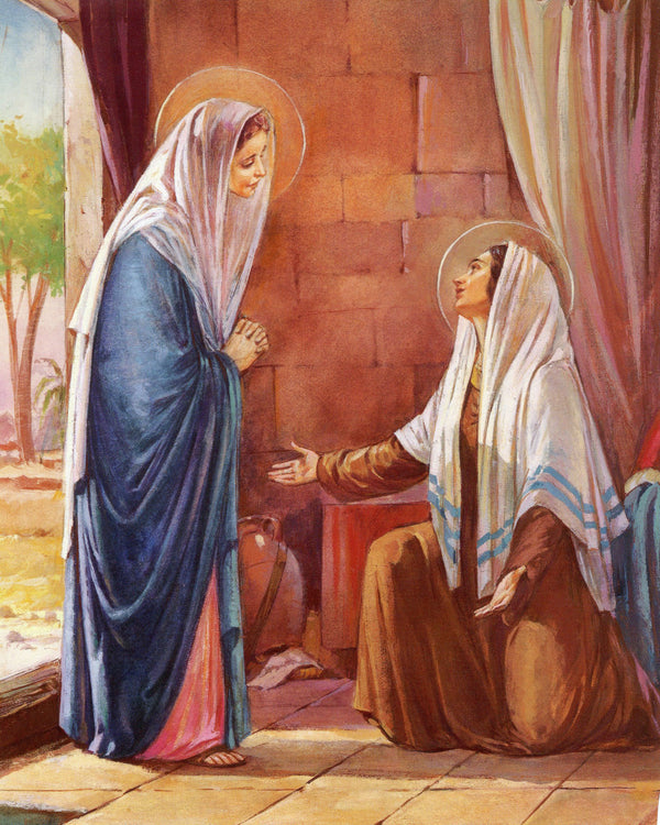 MARY VISITS ELIZABETH P - CATHOLIC PRINTS PICTURES