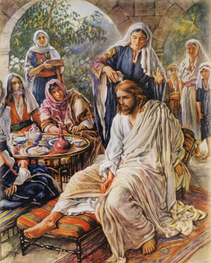 Mary of Bethany Anoints Jesus T - CATHOLIC PRINTS PICTURES