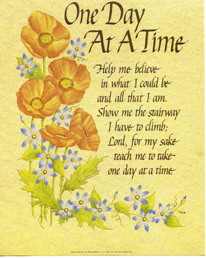 ONE DAY AT A TIME- CATHOLIC PRINTS PICTURES