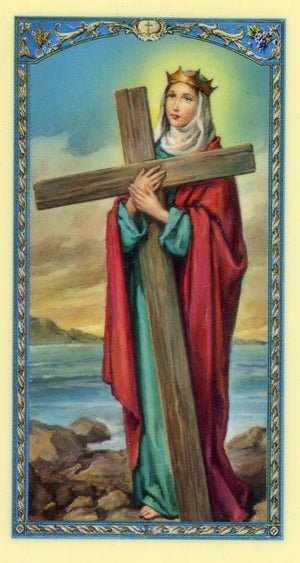 Oracion a Santa Elena N - LAMINATED HOLY CARDS- QUANTITY 25 PRAYER CARDS