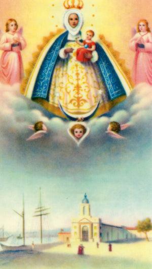 Oracion a la Santisima Virgen de Regla N - LAMINATED HOLY CARDS- QUANTITY 25 PRAYER CARDS