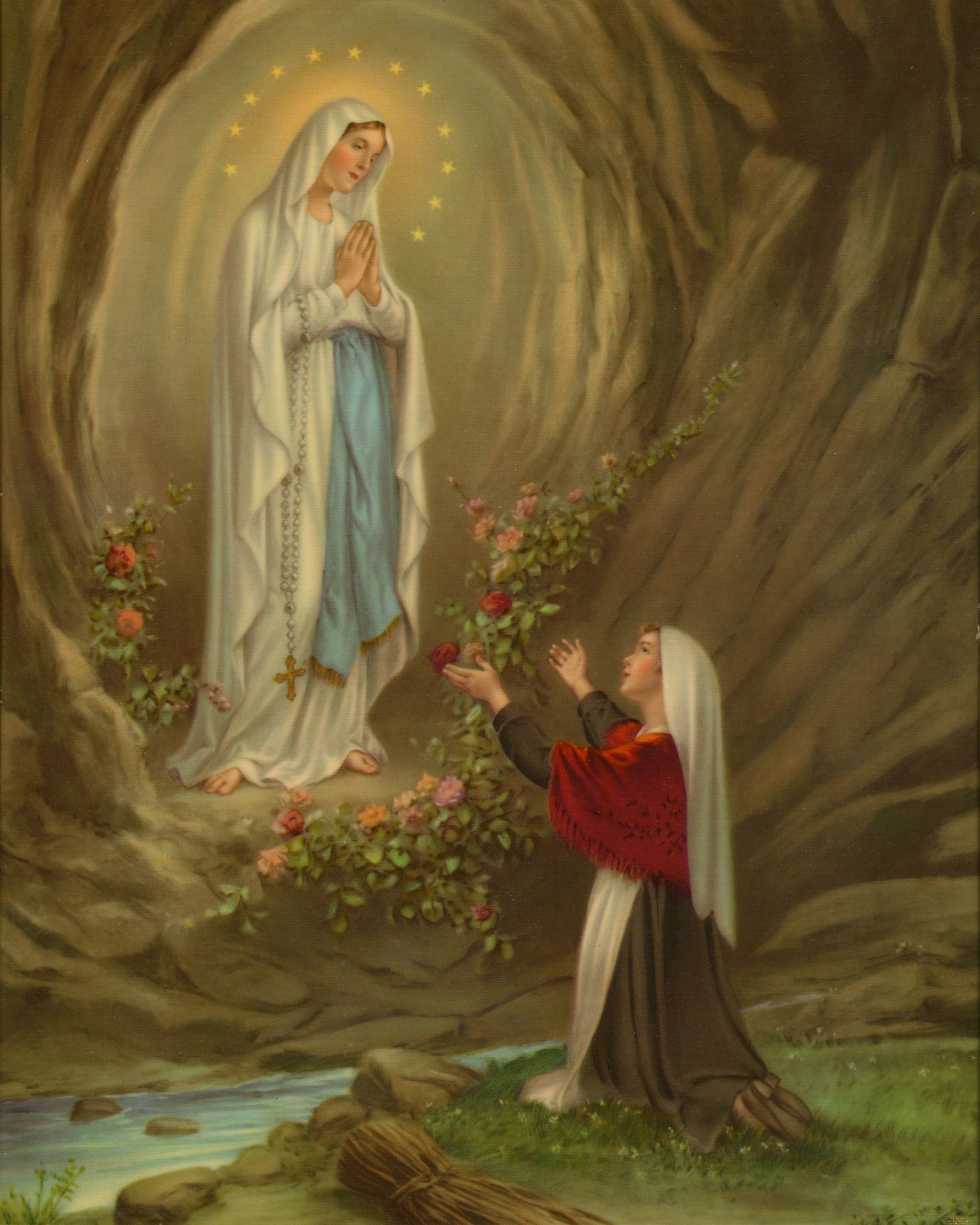OUR LADY OF LOURDES- CATHOLIC PRINTS PICTURES