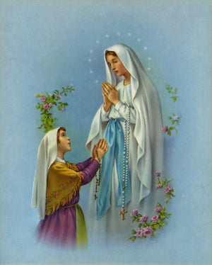 OUR LADY OF LOURDES- CATHOLIC PRINTS PICTURES