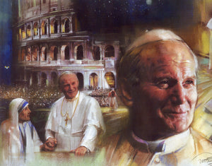 POPE JOHN PAUL II COLLAGE- CATHOLIC PRINTS PICTURES