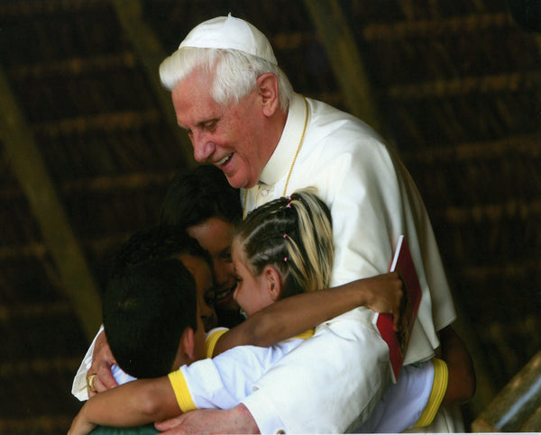 POPE BENEDICT WITH CHILDREN- CATHOLIC PRINTS PICTURES