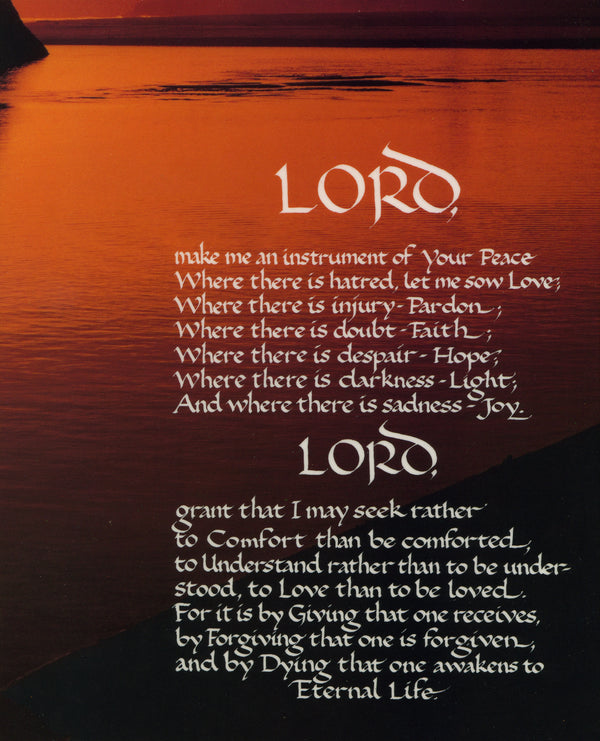PRAYER OF ST FRANCIS- CATHOLIC PRINTS PICTURES