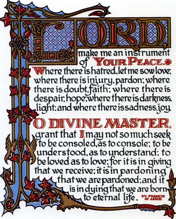 PRAYER OF ST FRANCIS- CATHOLIC PRINTS PICTURES