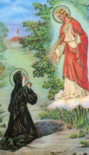 Promises to Our Lord to St. Margaret Mary N - LAMINATED HOLY CARDS- QUANTITY 25 PRAYER CARDS