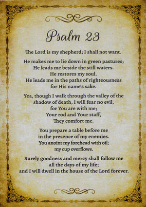 Psalm 23 T - CATHOLIC PRINTS PICTURES