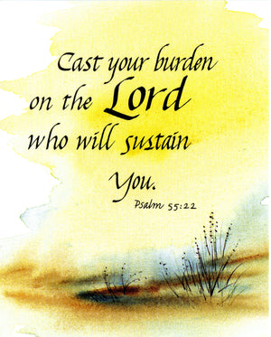 PSALM 55: 22- CATHOLIC PRINTS PICTURES