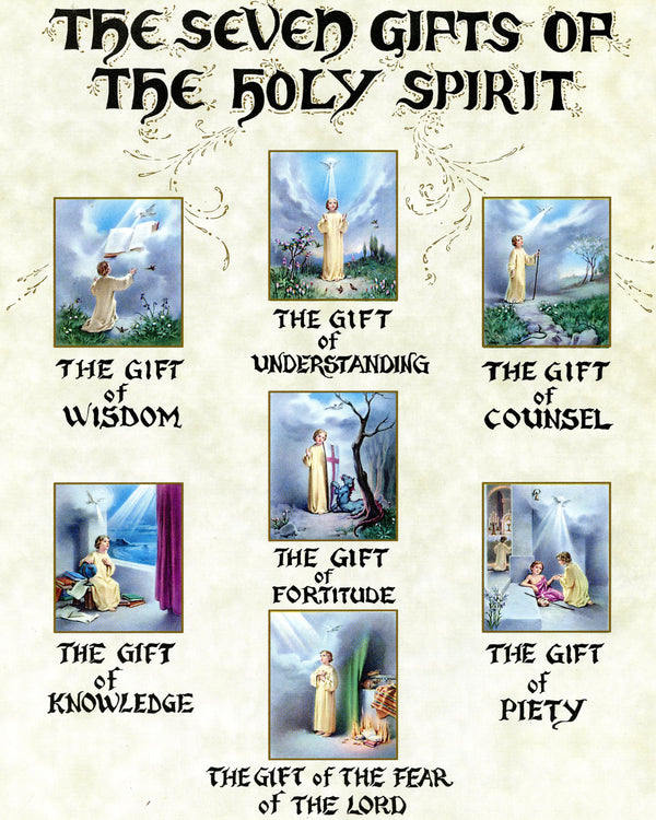 SEVEN GIFTS OF HOLY SPIRIT P - CATHOLIC PRINTS PICTURES