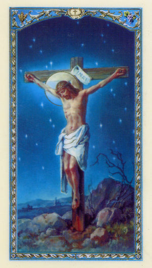 Sonnet to Christ Crucified N - LAMINATED HOLY CARDS- QUANTITY 25 PRAYER CARDS