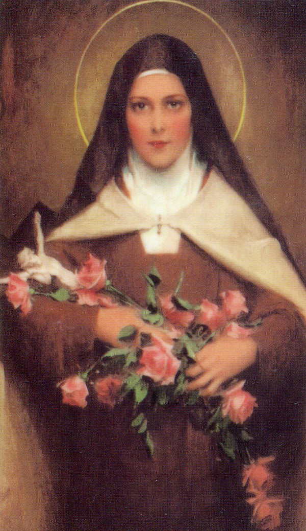 St. Therese Novena Prayer N - LAMINATED HOLY CARDS- QUANTITY 25 PRAYER CARDS