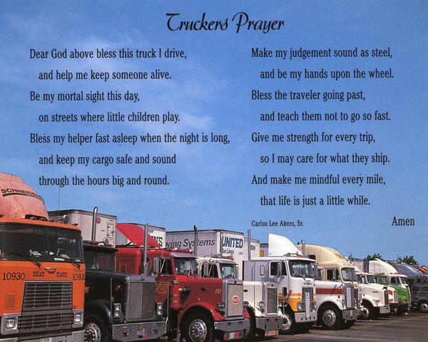 TRUCKERS PRAYER P - CATHOLIC PRINTS PICTURES