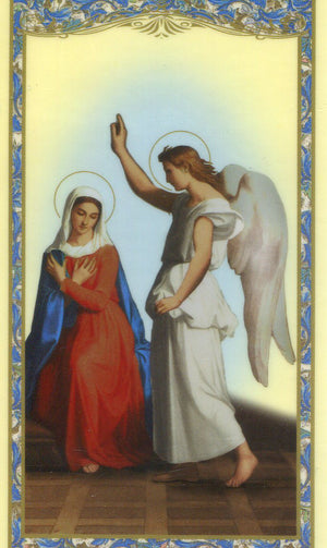 The Angelus N - LAMINATED HOLY CARDS- QUANTITY 25 PRAYER CARDS