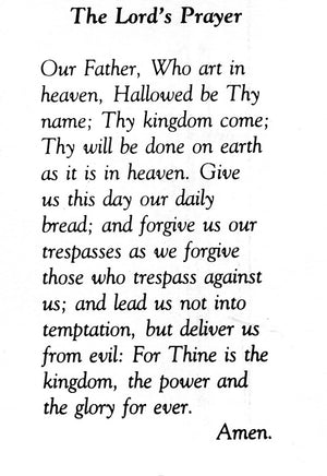 The Lord's Prayer N - LAMINATED HOLY CARDS- QUANTITY 25 PRAYER CARDS