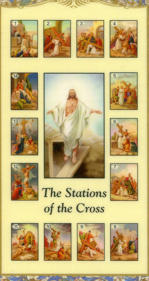 The Stations of the Cross N - LAMINATED HOLY CARDS- QUANTITY 25 PRAYER CARDS