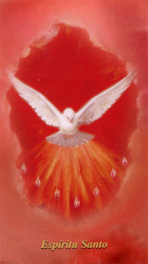 Ven, Espiritu Santo N - LAMINATED HOLY CARDS- QUANTITY 25 PRAYER CARDS