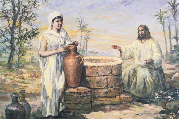 WOMAN AT THE WELL SH1 - CATHOLIC PRINTS PICTURES