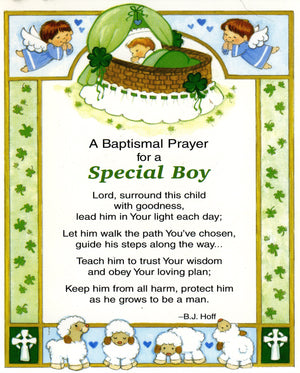 BAPTISM PRAYER BOY - CATHOLIC PRINTS PICTURES
