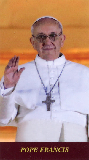 POPE FRANCIS- LAMINATED HOLY CARDS- QUANTITY 25 CARDS