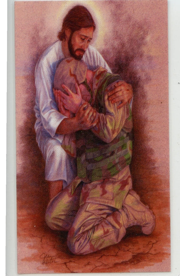 MILITARY SERVICE PRAYER- LAMINATED HOLY CARDS- QUANTITY 25 PRAYER CARDS