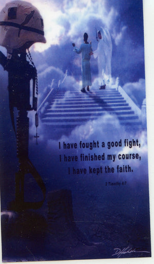 FALLEN SOLDIERS PRAYER- LAMINATED HOLY CARDS- QUANTITY 25 PRAYER CARDS