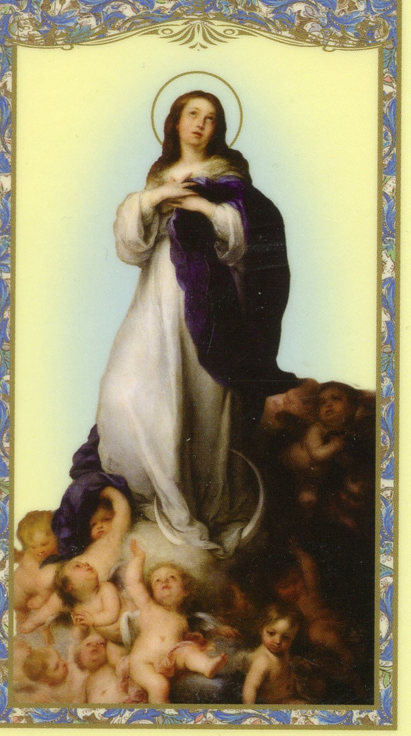 OUR LADY OF THE ASSUMPTION - LAMINATED HOLY CARDS- QUANTITY 25 CARDS