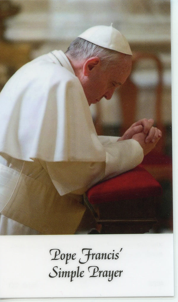 POPE FRANCIS- LAMINATED HOLY CARDS- QUANTITY 25 CARDS