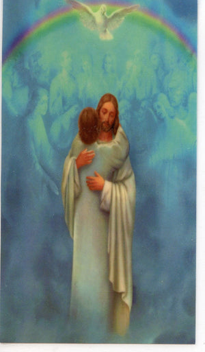 PRAYER ON THE ANNIVERSARY OF A DECEASED PERSON- LAMINATED HOLY CARDS- QUANTITY 25 PRAYER CARDS