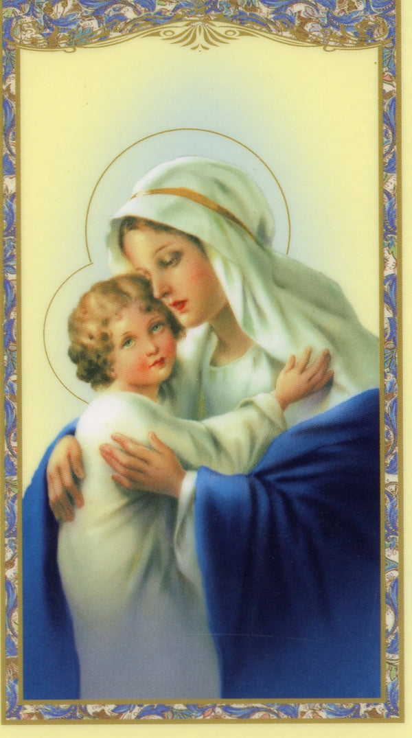 PRAYER FOR MOTHERS - LAMINATED HOLY CARDS- QUANTITY 25 PRAYER CARDS