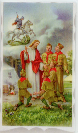 SCOUT OATH- LAMINATED HOLY CARDS- QUANTITY 25 PRAYER CARDS