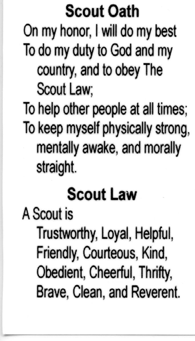 SCOUT OATH- LAMINATED HOLY CARDS- QUANTITY 25 PRAYER CARDS - Catholic Pictures scout-oath-laminated-holy-cards-quantity-25-prayer-cards-catholic-pictures