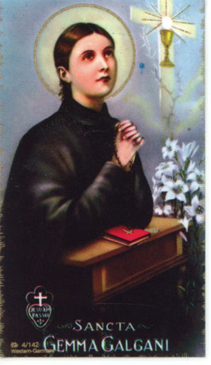 ST. GEMMA- LAMINATED HOLY CARDS- QUANTITY 25 CARDS